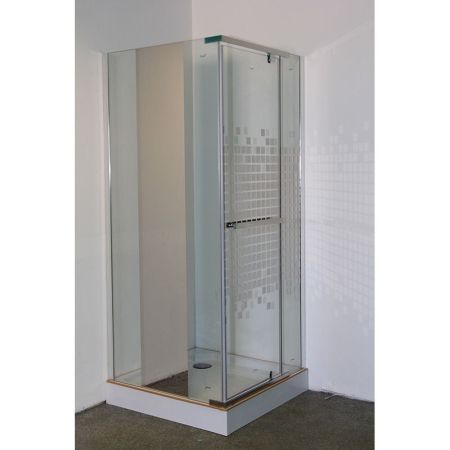 Душевой уголок Cerutti SPA Mimi ZQ91 90х90 профиль Хром стекло зеркальный рисунок, артикул 6787