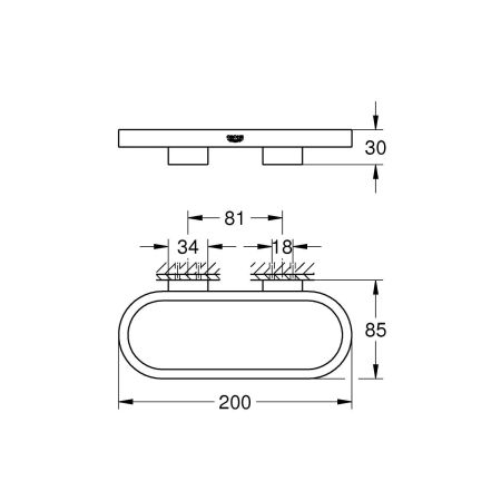Держатель для полотенца GROHE Selection, холодный рассвет глянец (41035GL0)
