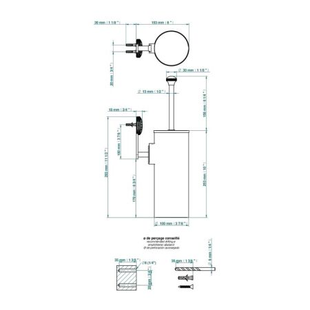 THG HIRONDELLES Ершик для унитаза, подвесной, с крышкой, цвет хром