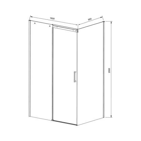 Душевые уголки Vincea Душевой уголок Dice VSR-4D9016CL, 1600*900, хром, стекло прозрачное, , шт, артикул VSR-4D9016CL