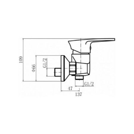 Смеситель для душа D-Lin D160310-2, хром