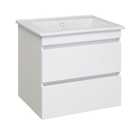 Тумба Runo Манхэттен 65 подвесная белая под умывальник 00-00001021 (Оскар 65) (00-00001046), артикул 00-00001046