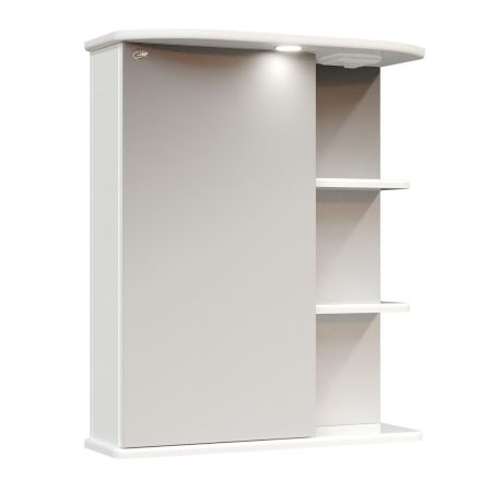 Шкаф-зеркало Onika Карина 55 белый, левый, с подсветкой