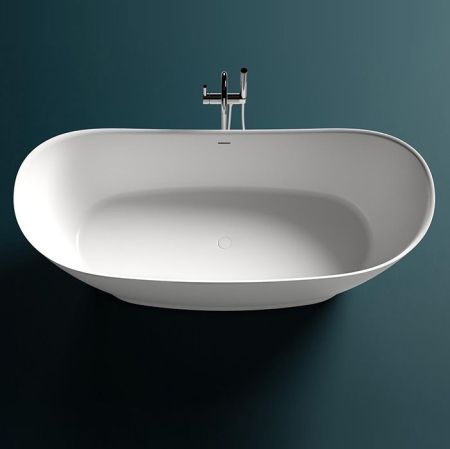 Salini NOEMI Ванна отдельностоящая 1850х810х720мм, донный клапан "Up&Down", сифон,  слив-перелив, мат-л: S-Stone, матовый, белый. Фурнитура: белая., артикул 101811SM