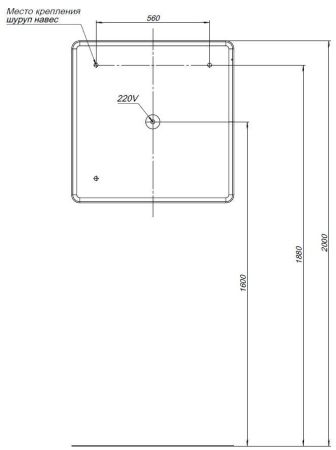 Зеркало Aquanet Ирис 80 с подсветкой LED