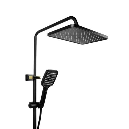 Душевая система Fixsen WAVE FX-9400B, черная+золото, артикул FX-9400B