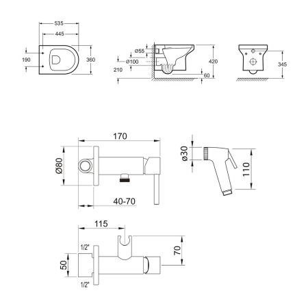 Комплект 2 в 1 Lavinia Boho Grance Hill Rimless 21070009, артикул 21070009