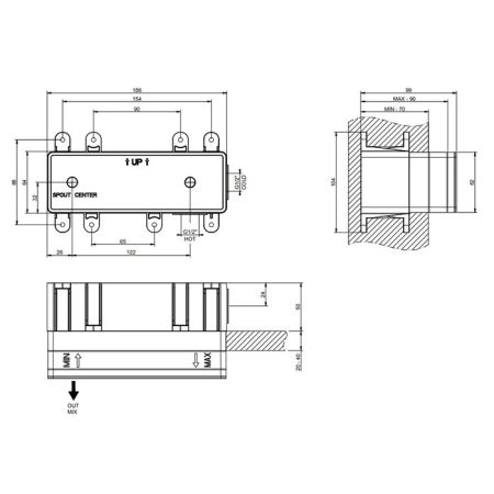 Gessi Emporio Via manzoni Встраиваемая часть для смесителя с изливом, цвет: Chrome