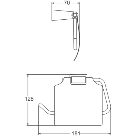 Держатель для туалетной бумаги BELZ B91203, оружейная сталь, артикул B91203