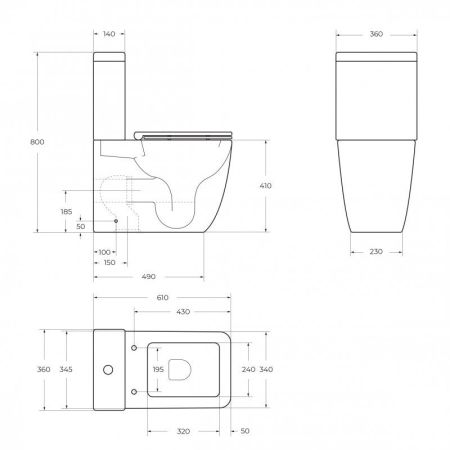 LUCE Бачок BB2197T, артикул BB2197T