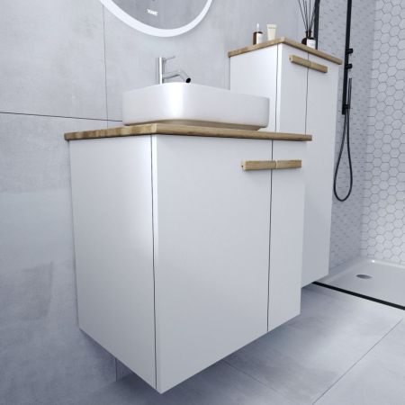 Пенал VIANT "Мюнхен" подвесной белый 280х500х1100 (VMUN50BEL-PENP), артикул VMUN50BEL-PENP