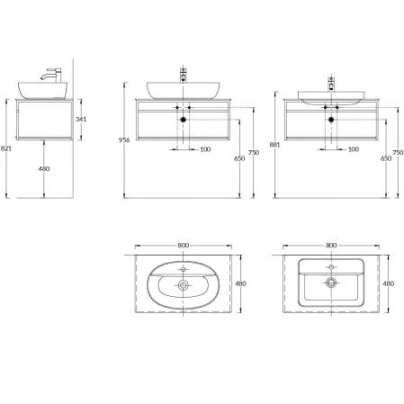 Металлическая структура PLAZA Next подвесная 80, черная матовая