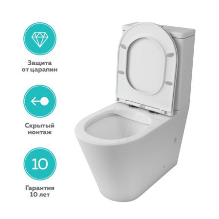 Бачок унитаза-компакта OWL Vind Cirkel-G, двойной слив 3\6л, арматура WDI