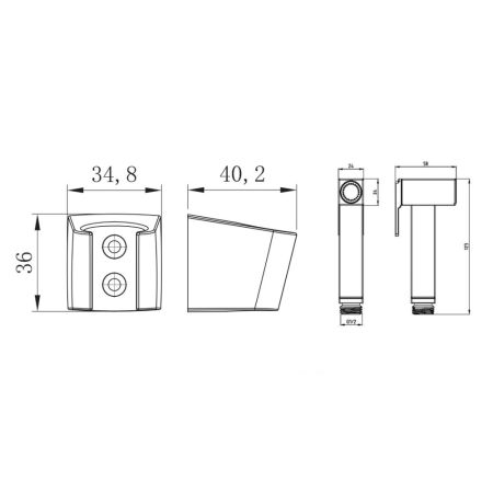 Гигиенический набор D-Lin D61044, хром