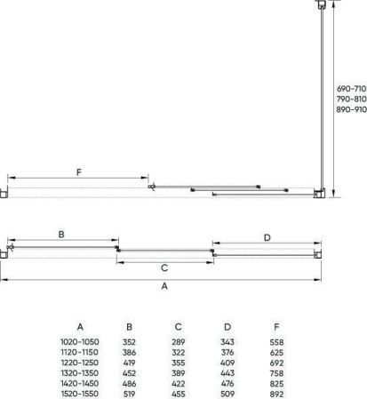 Душевой угол Veconi Rovigo RV-031, 1100х700х1950, хром, стекло прозрачное