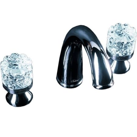 Смеситель для раковины на 3 отверстия CRYSTAL, хром_Комплект, артикул 277-CRST