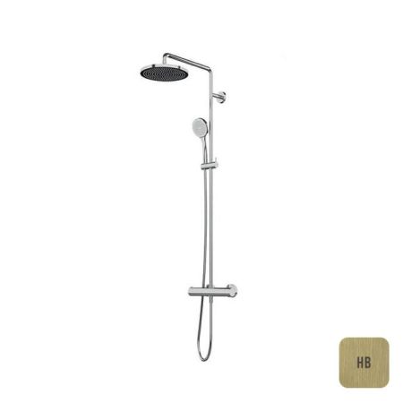 ALMAR Термостатическая душевая колонна с функцией VELVET 230 мм, цвет High Brass Brushed PVD, артикул E405002.HB
