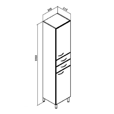 Пенал Runo правый  35 (00000000129), артикул 00000000129