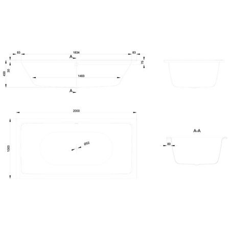 Опора для ванны, Bette, универсальная, комплект-2 штуки, артикул B23-1500