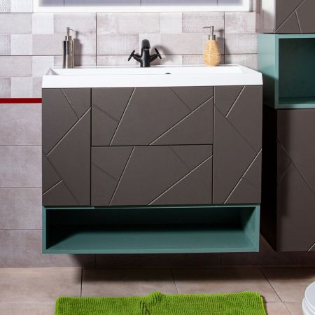 Ниша для тумбы Бриклаер КРИСТАЛЛ 90 см, муссон, артикул 4627125414886