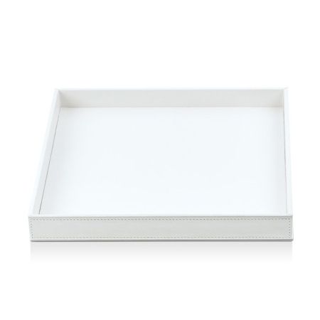 Decor Walther Brownie Tab Q Лоток универсальный 28x28см, цвет: белая кожа, артикул 0932450