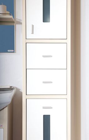 Тумба под раковину Бриклаер Бали 75 Венге Белый глянец