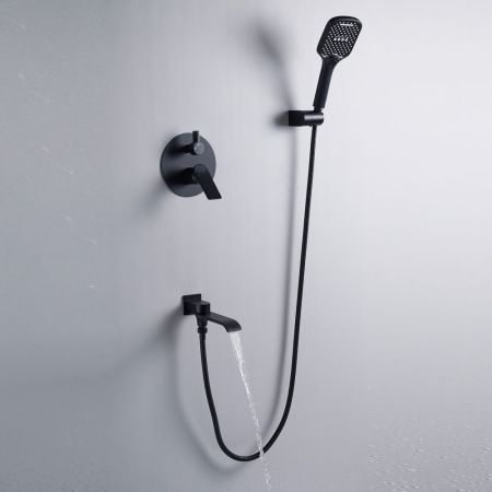 Душевая система встраиваемая Shevanik S4135H, черный