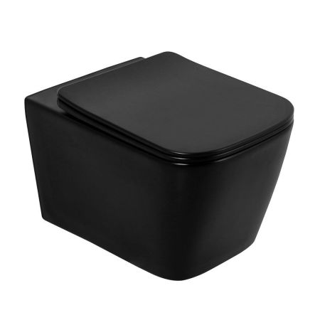 ARDENTE-C Сиденье дюропласт, soft close, металлическое крепление, черное матовое, BB3202SC-MB, артикул BB3202SC-MB