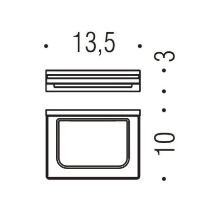 Colombo Look Мыльница подвесная, цвет: PVD графит полированный/матовое стекло, артикул B1601.GL-VAN
