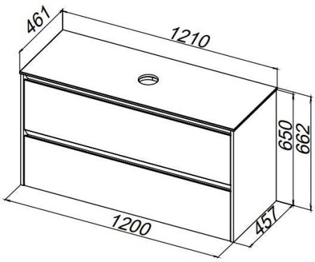 Тумба под раковину Allen Brau Activity 120 1.34015.AM антрацит матовый/олива браш, артикул 1.34015.AM
