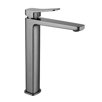 Смеситель для раковины высокий  Raffine F1199T, оружейная сталь
