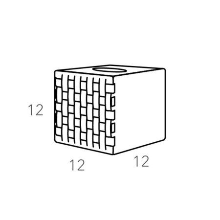 ADJ Салфетница Bottega, 12х12хH12 см., цвет: эвкалипт/небесно голубой, артикул 0115.60/50
