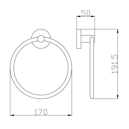 Кольцо для полотенец Rav Slezak COLORADO COA0104ZK, золото брашированное
