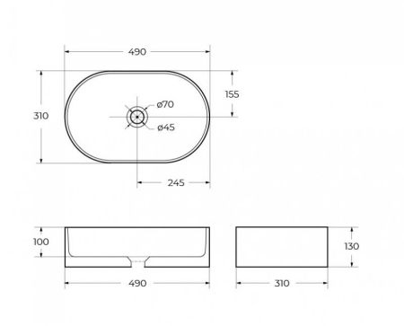 Раковина накладная BELBAGNO BB1497, артикул BB1497