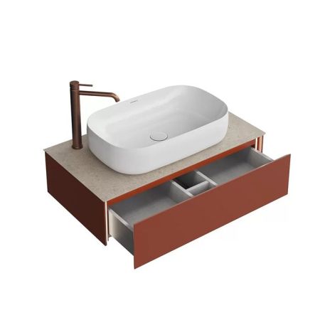 Тумба MAGICA подвесная 90, 1 ящик, венецианский красный матовый