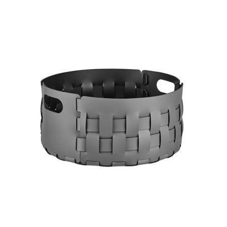 ADJ Круглая корзина для белья, D40xH20 см., цвет: серый/черный, артикул 1020.03/01