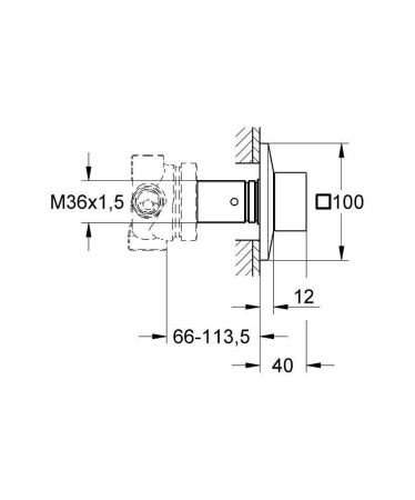 Внешняя часть переключателя GROHE Allure Brilliant, хром (19798000), артикул 19798000