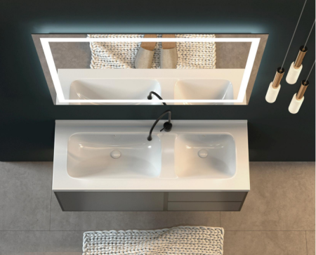 Раковина Double SANDRA (805х460х185) двойная накладная Cerutti SPA, артикул СT9707