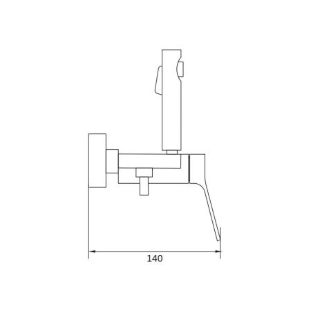 Гигиенический душ со смесителем Shevanik S4305G-1, золотой сатин