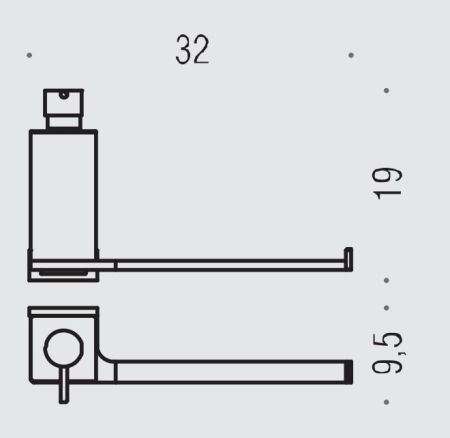 Colombo Look Полотенцедержатель с дозатором жидкого мыла, цвет: хром/матовое стекло, артикул B1674.CR-VAN