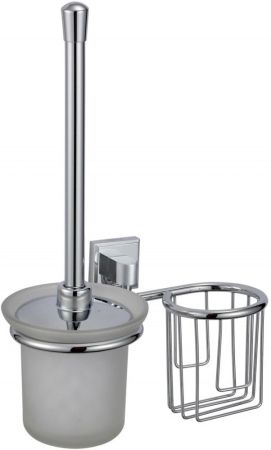 Ершик с держателем освежителя Savol S-L09594, хром, артикул S-L09594