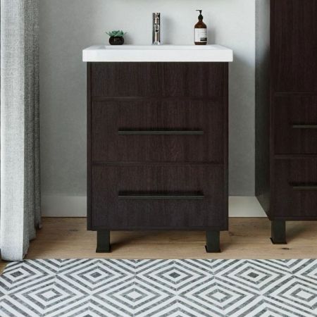 Тумба под раковину напольная Бриклаер ЧИЛИ венге, 60 см, артикул 4627125415142