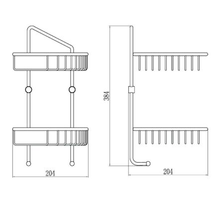 Полка угловая Savol S-002723C, бронза, артикул S-002723C