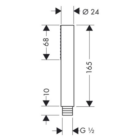 AX Starck Ручной душ 1jet, ½’, цвет: хром, артикул 10531000