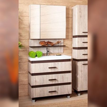Комплект мебели для ванной Бриклаер ТЕХАС 80, кантри/венге, артикул ТЕХАС 80