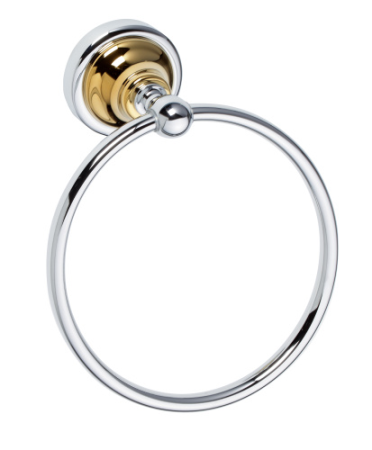 Полотенцедержатель Retro кольцо 160x190x65мм, золото/хром, артикул 144204068