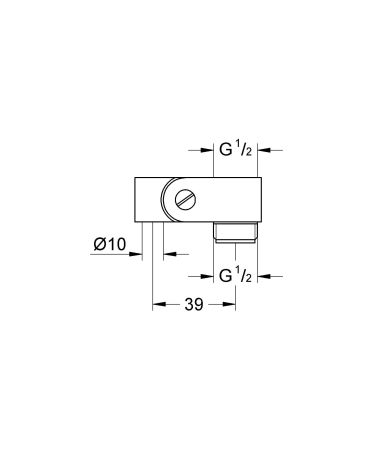 Поворотный элемент GROHE, черный (28785000), артикул 28785000
