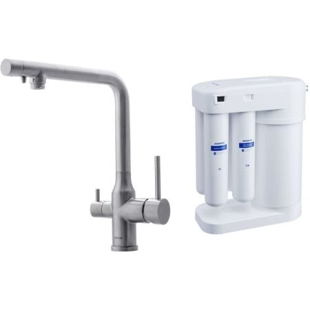 Смеситель для кухни Swedbe Selene Plus 8146M с фильтром Нержавеющая сталь