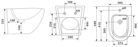 Биде Timo Kulo TK-404 подвесное Белое, артикул TK-404