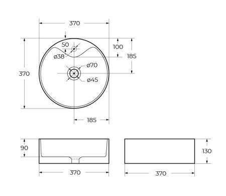 Раковина накладная BELBAGNO BB1400